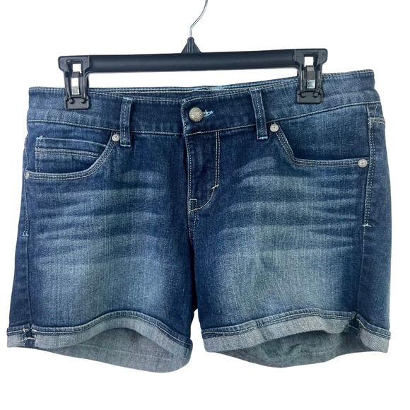 Levi Strauss & Co Pants - Levi's Womens Denim Shorts Size 11 32"Dark Wash Cuffed Flap Pocket Festival Boho